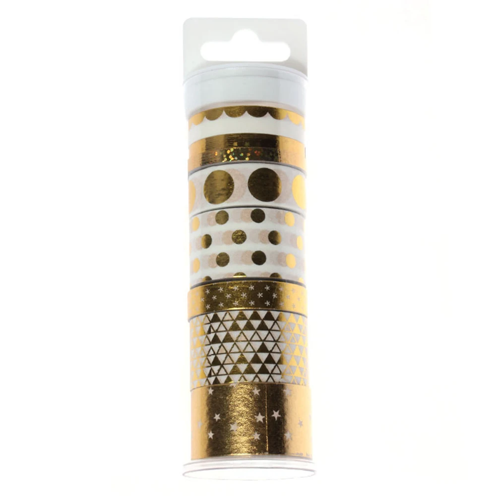 Золотое Тиснение Washi клейкая лента Скрапбукинг декоративные рукоделие изоляционная лента расходные материалы