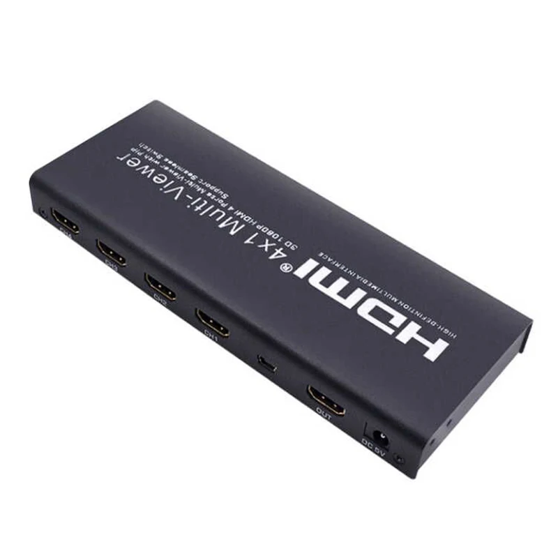 

HDMI 4X1 Quad Multi-Viewer Splitter Support 1080P HDMI 1.3a with Seamless Switch and IR Remote(US PLUG)