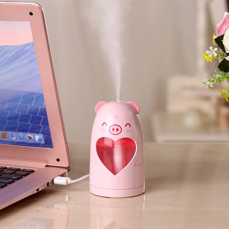 Милый мини увлажнитель воздуха с USB Бесшумный ультразвуковой диффузор генератор