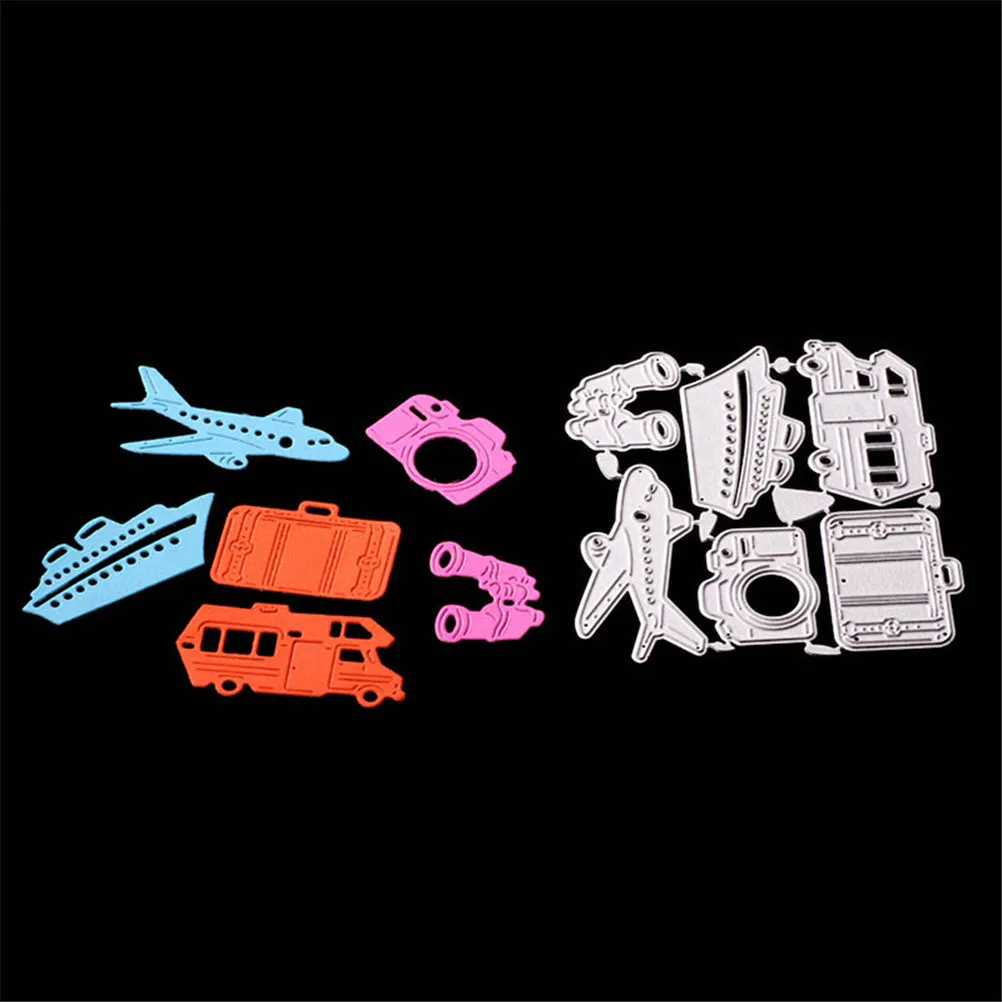 

1Earth DIY Scrapbook Embossing Album Paper Card Craft DecorAircraft Camera Bag Travel Kit Plane Car Metal Cutting Dies Stencils