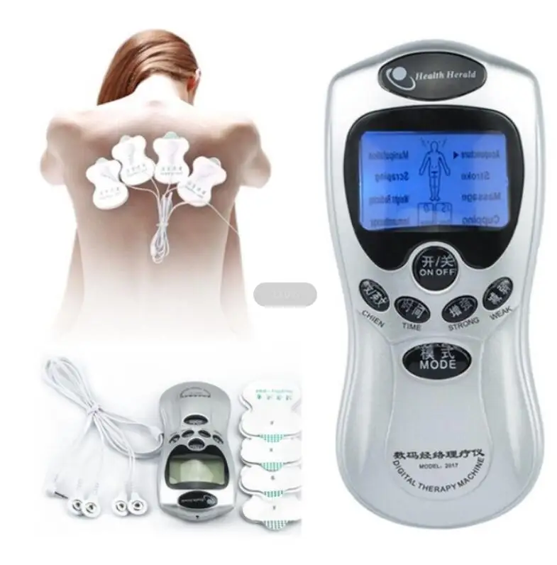 4 القطب الرعاية الصحية عشرات الوخز بالإبر الكهربائية العلاج Massageador آلة نبض الجسم التخسيس النحات مدلك جهاز