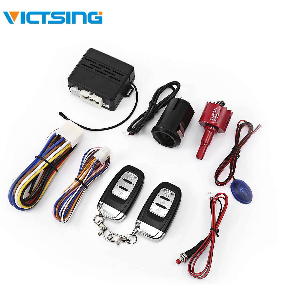 

VicTsing 12V Car Fingerprint Start-up Anti-theft System Car One-way Remote Control Security Alarm System Trucks Universal
