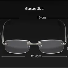 AL-MG очки для чтения без оправы из сплава ультра светильник UV400 Анти-усталость линзы+ 2+ 2,5+ 2,75+ 3+ 3,25