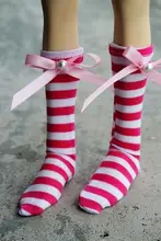 wamami 11 Pink Stripe Socks Stockings 1 4 MSD DOD BJD Dollfie