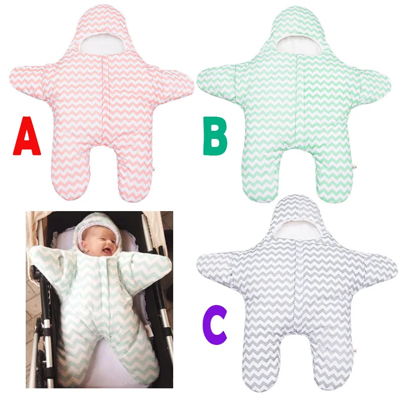 

2017 New arrive Winter Warm Baby Blankets Cute Cartoon Star Envelope For Newborns Sleeping Bags Baby Kids Bedding Linens EX001