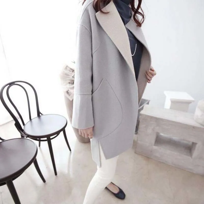 

2016 Autumn And Winter Maternity Wool Overcoat Long Winter Clothes Type Wool Loose Coat New Pattern