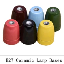 E27 CE Керамика держатель лампы керамика и фарфор винт патрон лампы Винтаж подвесной светильник баз самостоятельно блокировочный разъем 2 шт./лот