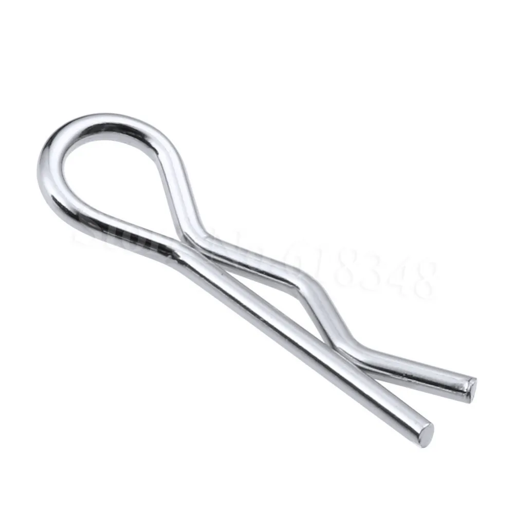 50pcs/lot Universal Micro 1/18 Body Clips Pins Bend Metal For Remote Control RC Car Spare Parts