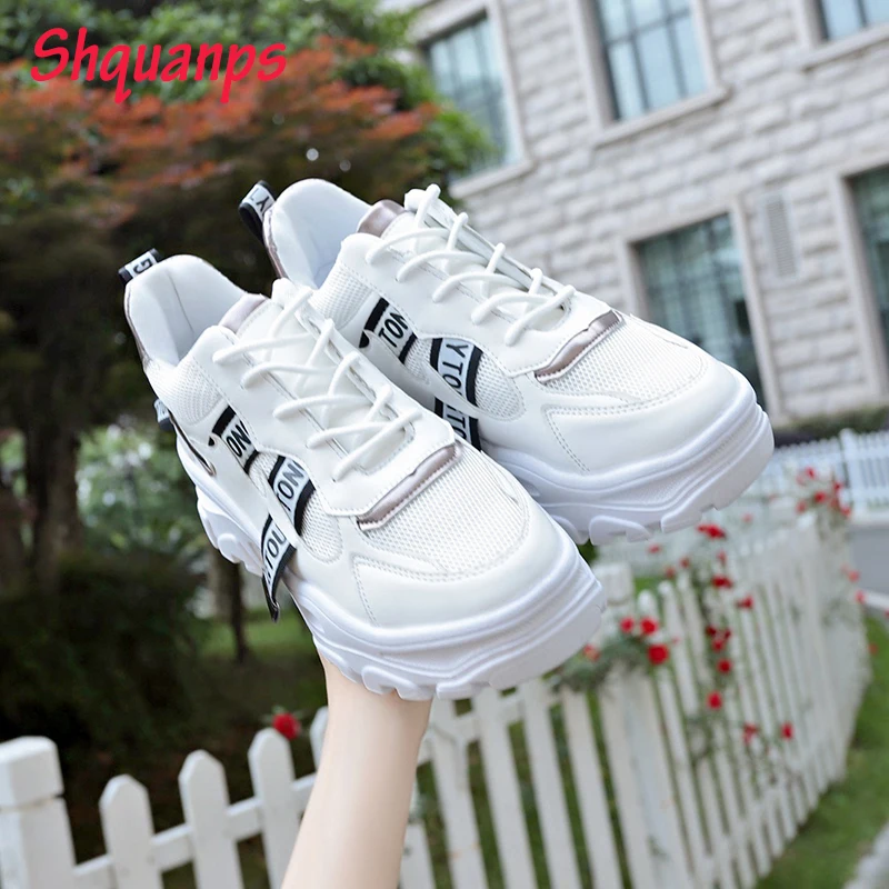 

Spring Hot Sale Women Shoes Casual Breathable Outdoor Platform Sneakers Scarpe Donna Basket Chaussures Femmes T Nouveau 2019