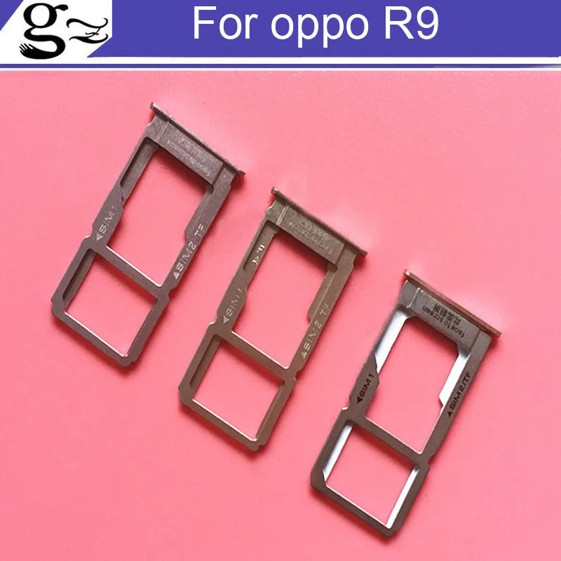 For oppo R9 SIM Card Tray Holder Micro SD Memory Nano Card Tray Slot Holder Replacement