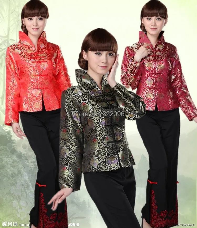 Шанхай история Китайская традиционная женщина Топ Блузка с цветочным рисунком китайский традиционный Hanfu китайская одежда для женщин 3 цвета jy078