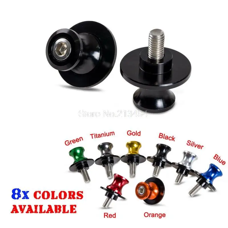 

10mm Swing Arm Spools Frame Slider For Kawasaki Ninja 250R 300R 400R 500R 650R 750R ZX6R ZX7 ZX9R ZX10R ZX11 ZX12R ZX14