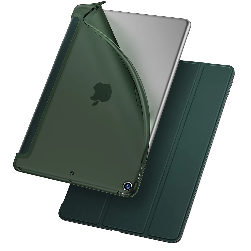 ESR Smart чехол для iPad Air 3 Folio ультра тонкий гибкий ТПУ отскок задняя крышка прорезиненное покрытие чехол для iPad Air - Цвет: Green