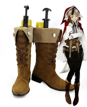 

Game Fire Emblem Awakening Velua Cosplay Shoes Boots Medieval Military Brown Boots