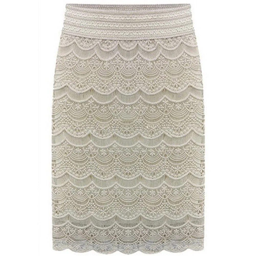 

ANASUNMOON High Waist Bodycon Skirt Lace Womens Skirts Female Saia Curta Feminino Vintage Formal Ladies Pencil Skirt In Wedding
