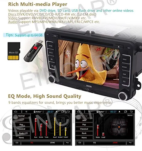 Best Wireless Reversing Camera + EinCar Android 6.0 Car DVD Player with Quad Core 7 inch Touch Screen Car Stereo GPS Navigation In Da 5