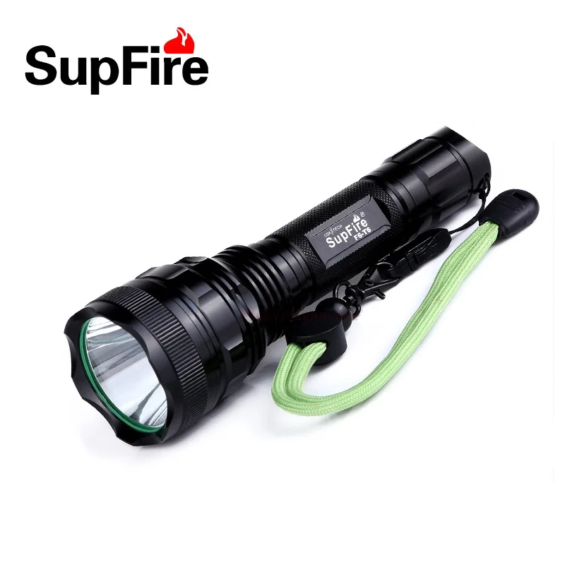 Supfire F6 светодиодный фонарик высокой мощности CREE XM L T6 1100 люмен с аккумулятором