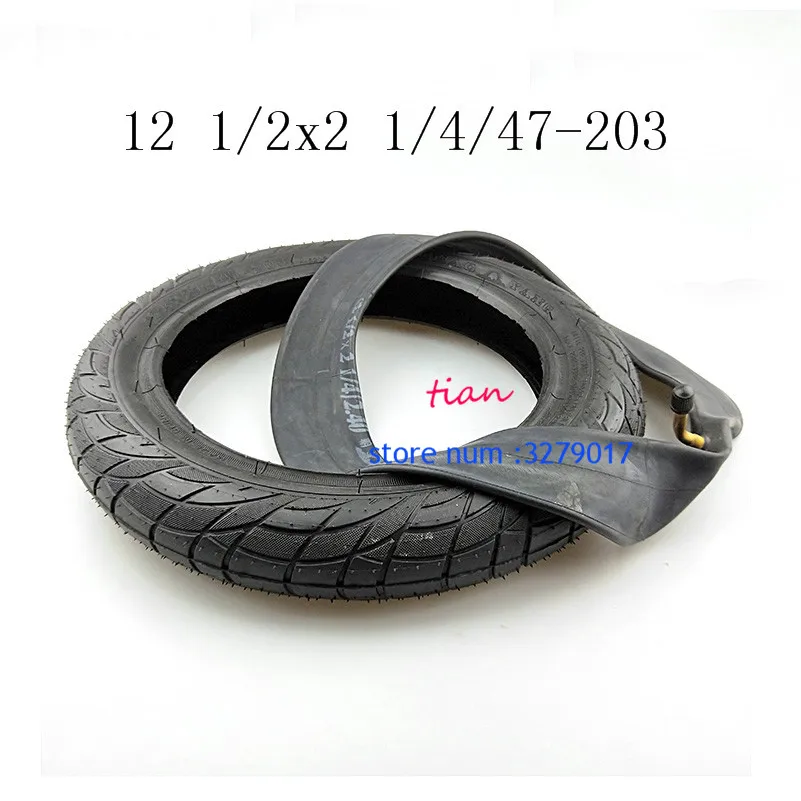 

12-1/2" 12 1/2x2 1/4 47-203 Tire, Tube Rim Strip Tube Rim Strip fits Many Gas Electric Scooters e-Bike folding Bike bicycle
