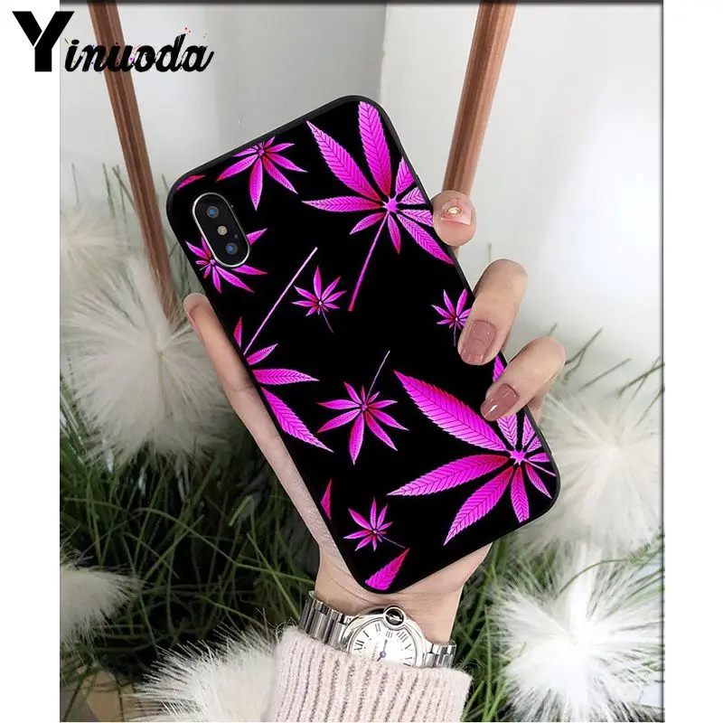 Yinuoda Art High Weed Pictures черный ТПУ чехол для телефона чехол для iPhone X XS MAX 6 6S 7 7plus 8 8Plus 5 5S XR