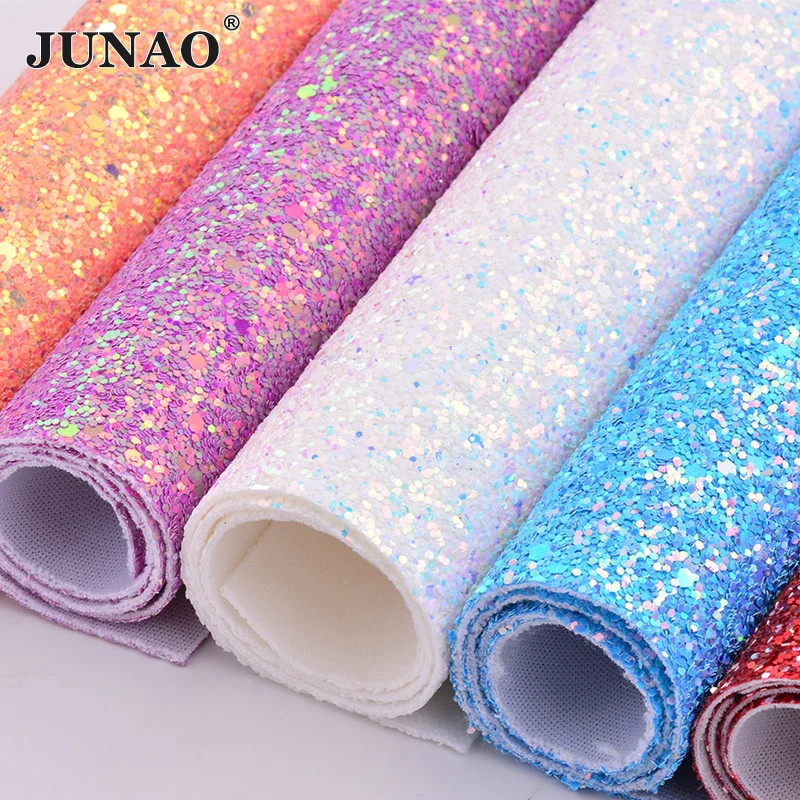 JUNAO 20x34 см Блестки для шитья AB искусственная кожа отделка синтетические ткань