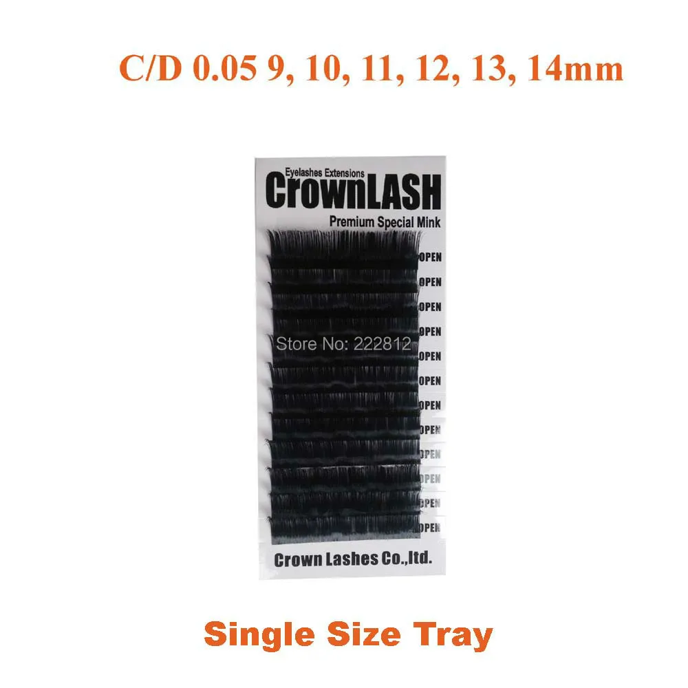 Crownlash black 9D объем наращивания ресниц C фотовысота 7 15 мм лоток одного размера очень