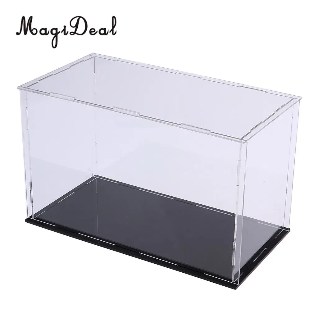 MagiDeal Transparent Acrylic Display Case Tray Dustproof Storage Show Box 23x11x11cm