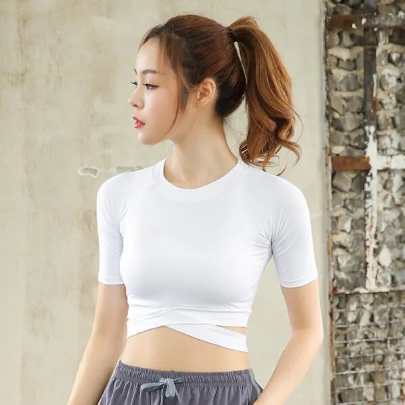 

Women Breathable Yoga Shirts Sexy Sports Top Style Fitness Crop Top Solid Running Shirt Sport Gym Clothes Tank Tops Sportswear