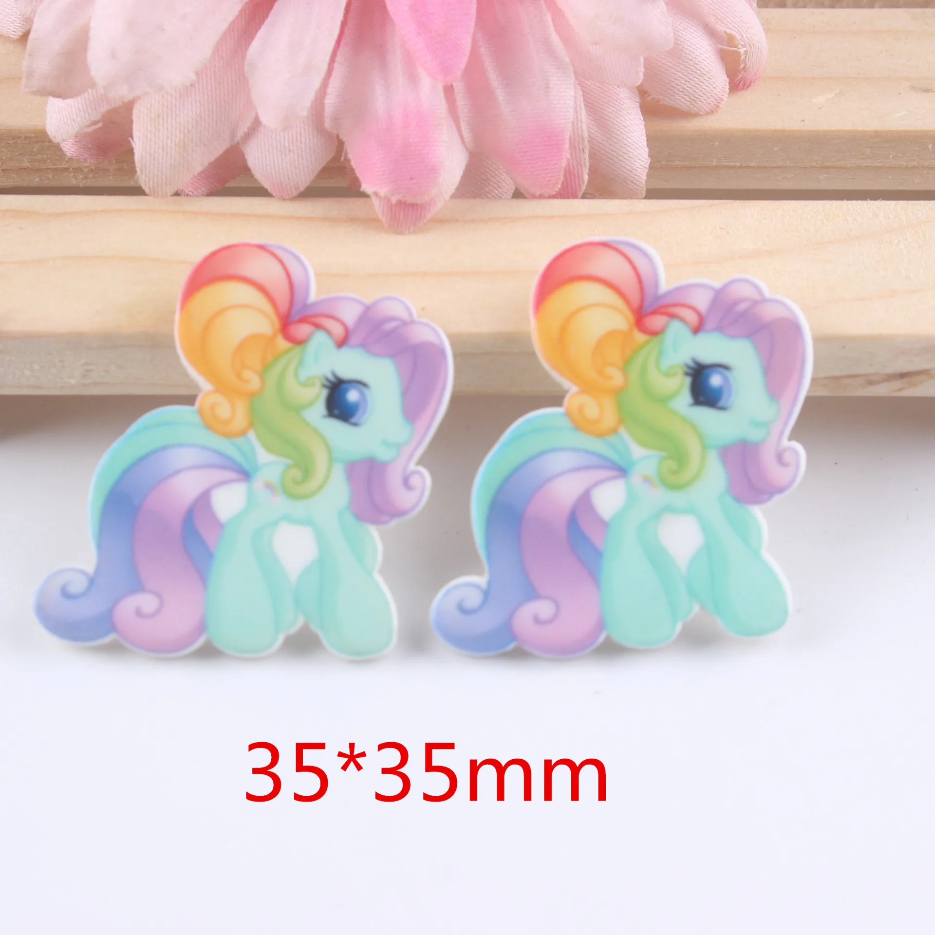 

20Pcs/lot Cute Cartoon unicorn Horse Flatback Resin DIY Cabochons Kawaii Planar Acrylic Cartoon Character Charms