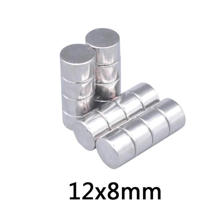 10 шт 12x8 Сверхмощный магнит прилипания Неодимовый D12x8 магниты N35 12*8 постоянный магнит 12*8