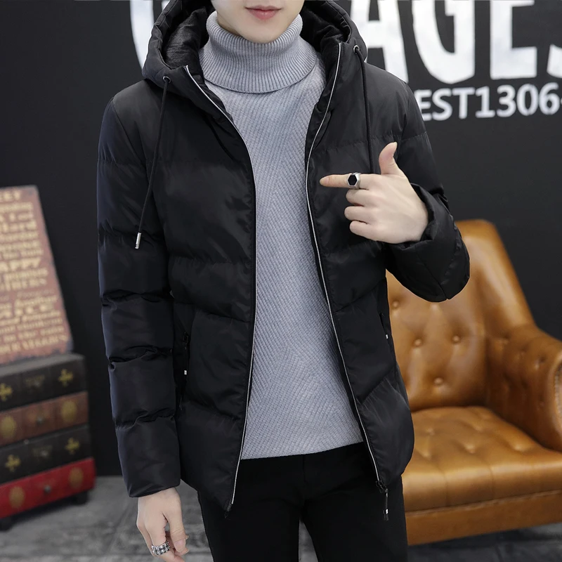 Контрастная парка Homme Модная парка с капюшоном куртки манто для мужчин Homme Hiver зимние мужские пуховики Jaqueta Masculina Inverno