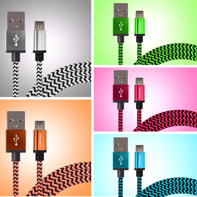 Olaudem Cable Charging USB Micro USB Cables Charger Data Cord Charge Wire For Samsung Huawei charging Mobile Phone Cables CB029