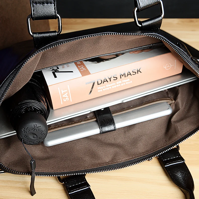  BOLO Business Briefcase Leather Men Bag Computer Laptop Handbag Man Shoulder Bag Messenger Bags Men