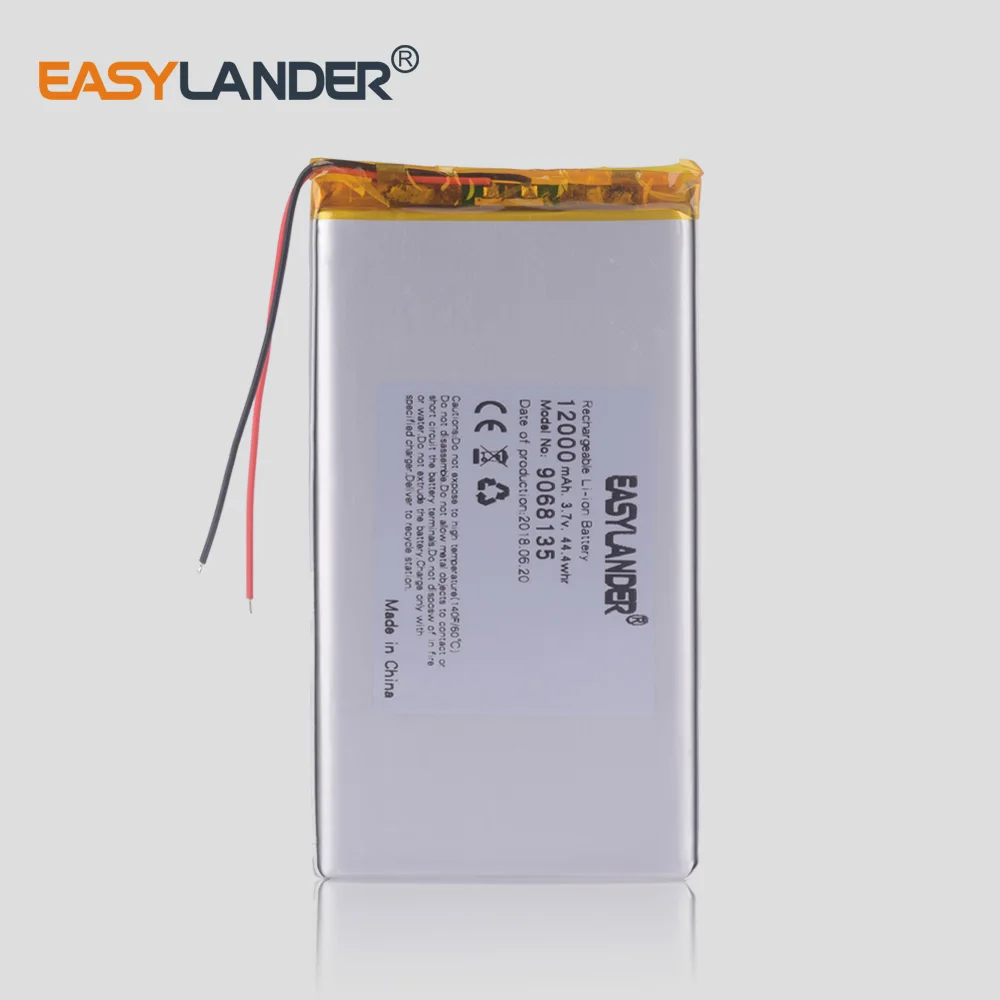 9068135 3 7 v 12000mah литий-полимерный аккумулятор с платой для планшета 9070130 9068130 |
