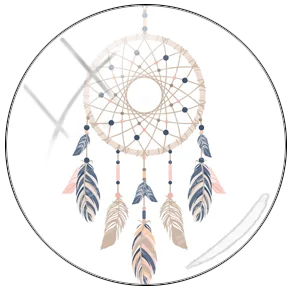 TAFREE beauty Dreamcatcher Рисунок 5 шт. 12 мм/15 мм/16 мм/18 мм/20 мм/25 мм круглый стеклянный кабошон демонстрационный плоский задний вывод - Цвет: BM05