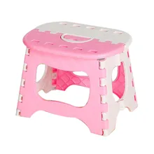 Pink Plastic Folding Stool Thicken Step Ottoman Fold Portable Home Furniture Kid Child House Picnic Convenient Dinner Stools