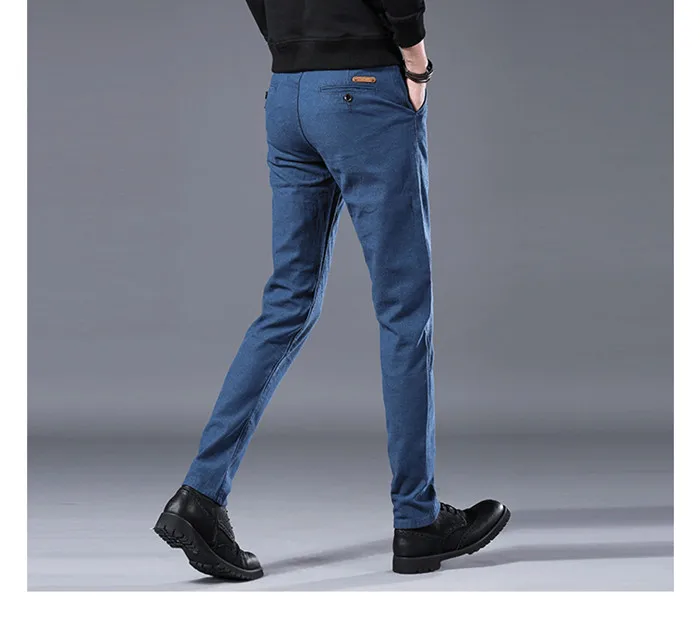 Весна и осень 2019 новый досуг брюки эластичные брюки мужские хлопок и лен Рабочие Штаны мужские деловые прямые брюки