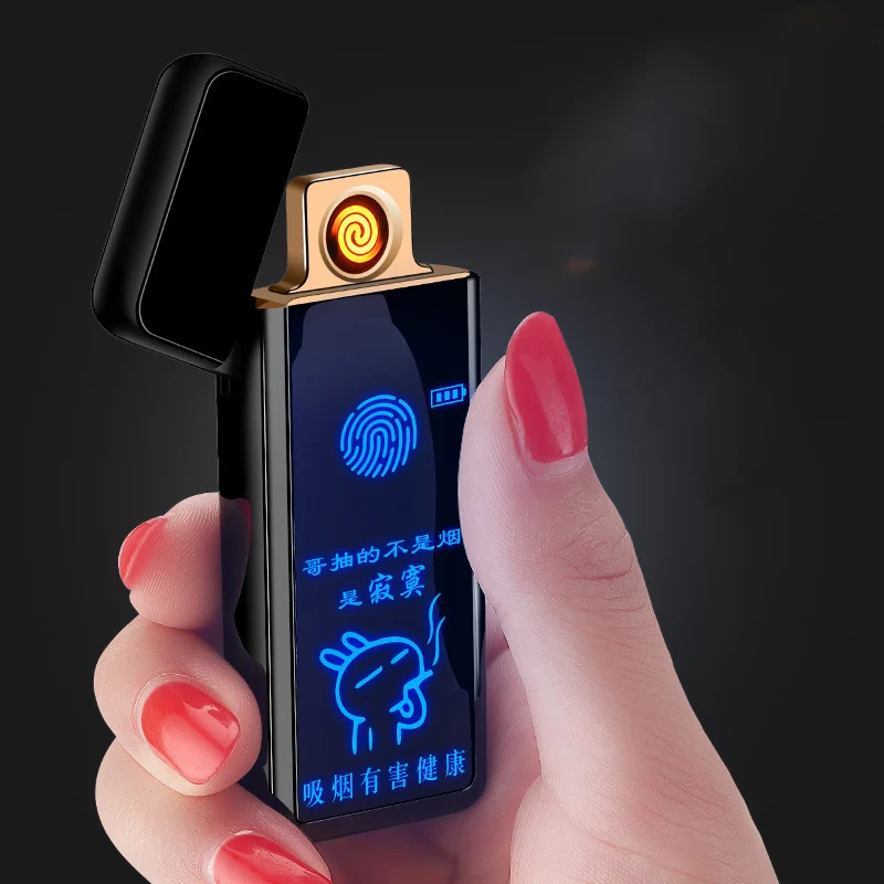 Полноэкранная электронная USB Зажигалка вольфрамовая турбо зажигалка