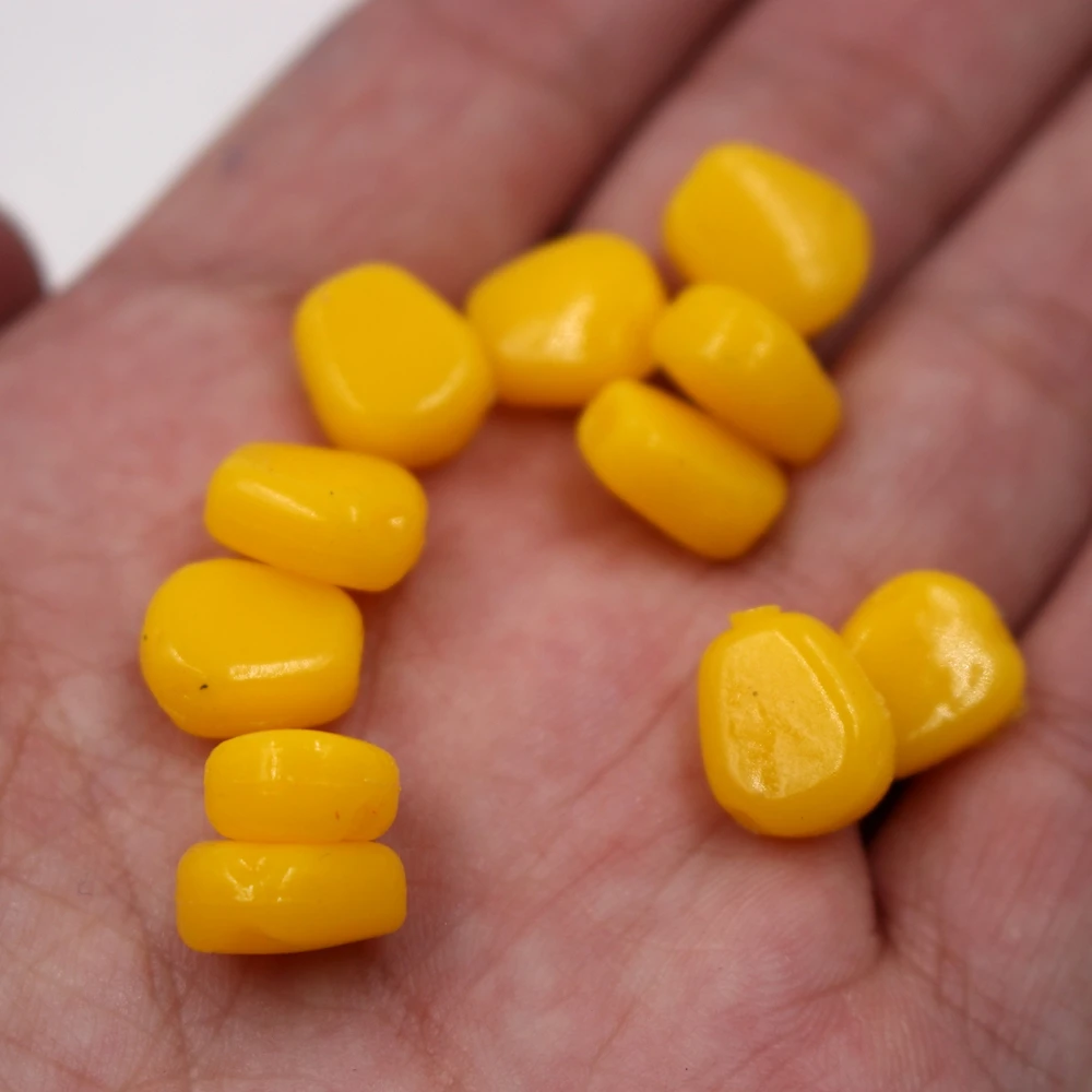 20pcs Yellow Artificial Cereals Corn Bait High Quality Rubber Lure Crap font b Food b font