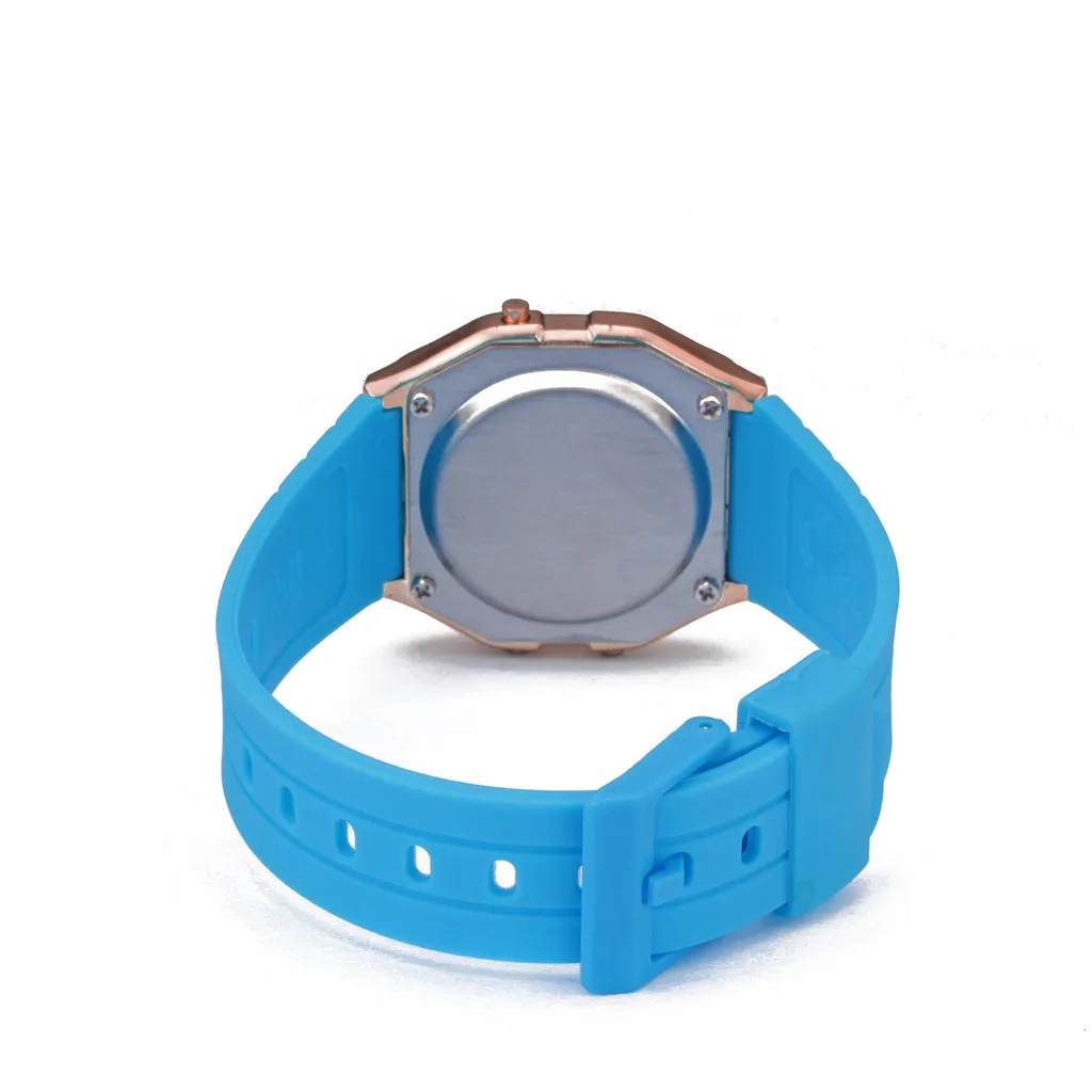 New Fashion gold silver Silicone Couple Watch digital watch square military men women dress sports watches watch A4