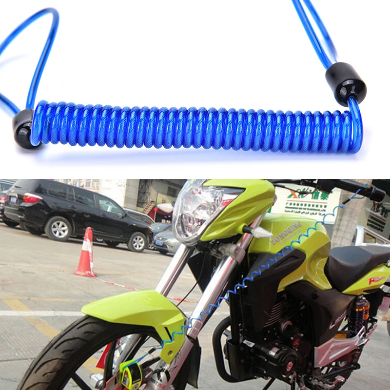

120cm Alarm Disc Lock Security Anti Thief Motorcycle Bike Wheel Disc Brake Bag And Reminder Spring Cable