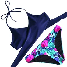 Сексуальный бикини Топ Женский Бандаж плавки пуш-ап мягкий бюстгальтер купальник бралет стринги купальники танкини 2 шт. пляжная одежда