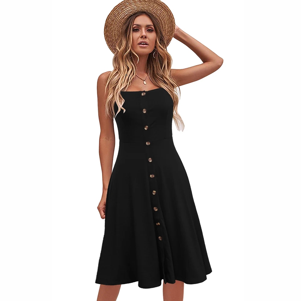 Женское повседневное пляжное платье Berydress летнее однотонное Хлопковое
