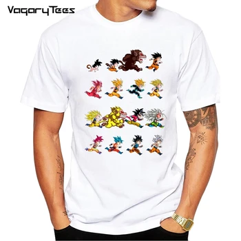 

New Summer Dragon Ball T-Shirt Fashion Goku/Broly evolution print O-Neck Tshirt Summer Super Saiyan Japanese Anime Unisex Tshirt