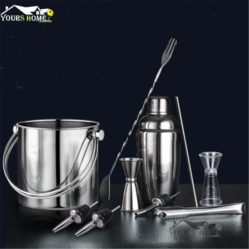 

10pcs/Set Bar Sets Stainless steel Lounge Cup Boston Cup Shaker Cocktail Shaker