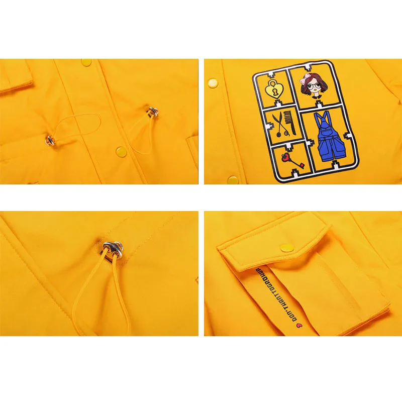 D'amusement Yellow Capuche Hiver Mode Longue Femmes Parka Le 2019 Veste Naturel Copie Des Laveur Manteau Nouvelle Fourrure À Vers Col Arrivée Bas Raton De qg1FqA6