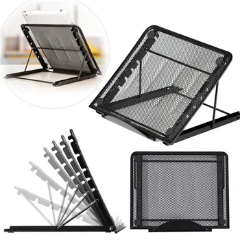 

Multi-functio Adjustable Desktop Computer Bracket Radiator Cooling Cooler Mesh Ventilated Laptop Stand Holder for Table Laptop