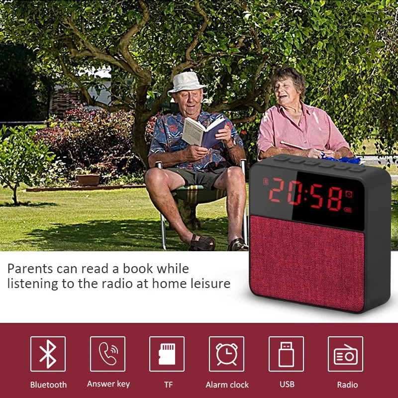 Magift часы динамик Bluetooth Беспроводная колонка мм 3 5 аудио кабель TF карта Udisk fm радио