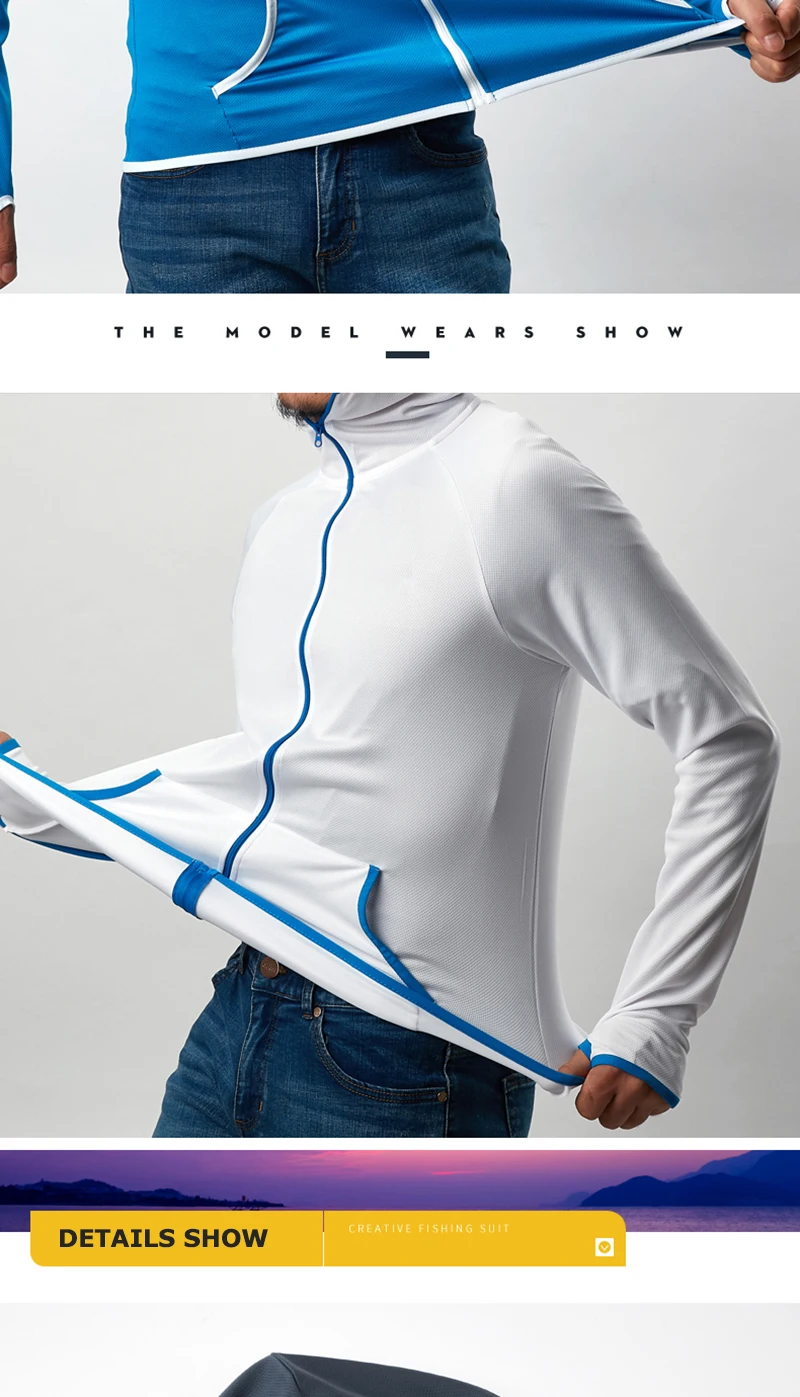 Roupas ao ar Cabolsas com Capuz Masculino Impermeável Caminhadas Jaquetas Hidrofóbicas Livre Respirável Acampamento Pesca Secagem Rápida Anti-uv Pele Cabolsa 15 Jaq. caminhada