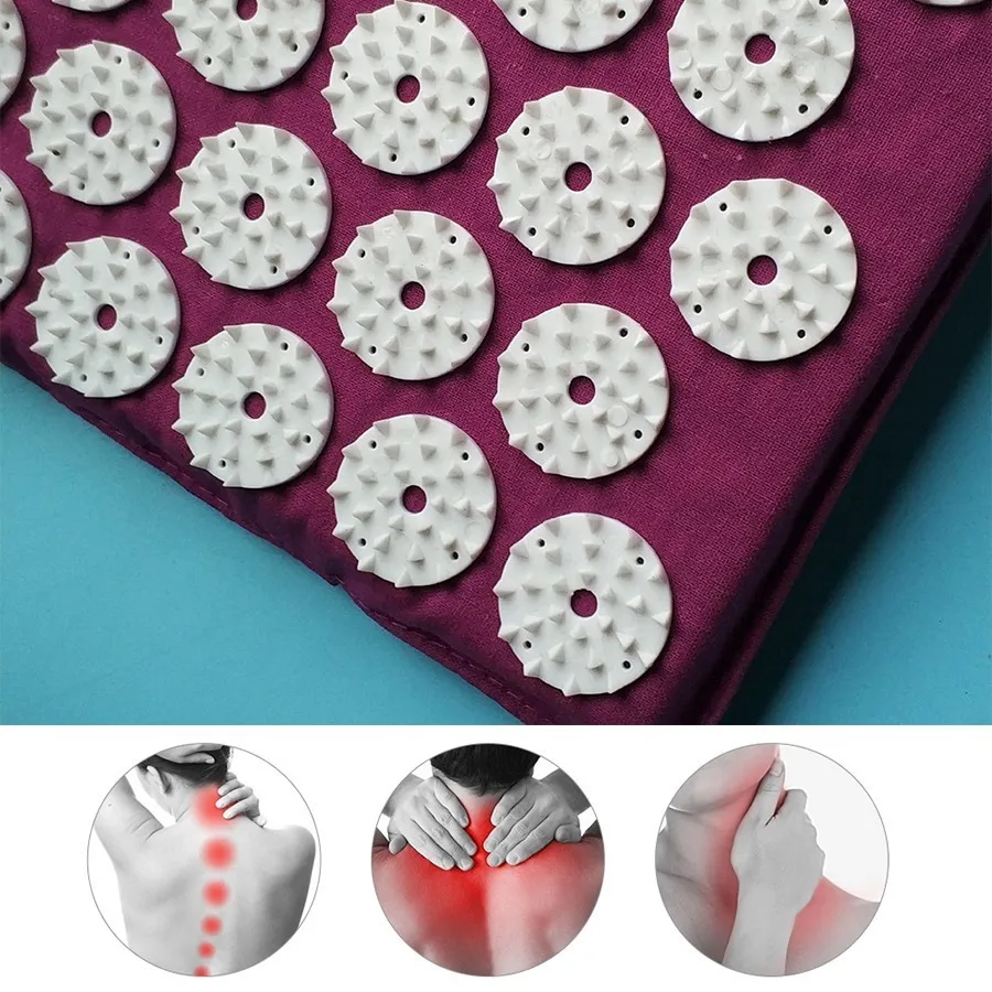 Square Massage Cushion Acupressure Mat Relieve Stress Pain Acupuncture Spike Yoga Mat Muscle Tension Hip Back Body Massager Square Massage Cushion Acupressure Mat Relieve Stress Pain Acupuncture Spike Yoga Mat Muscle Tension Hip Back Body Massager