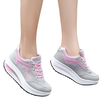 

Eillysevens new warmer Women sneaker Mesh Heightening Shoes Soft Bottom Rocking Sneakers female girls soft running Shoes#g20